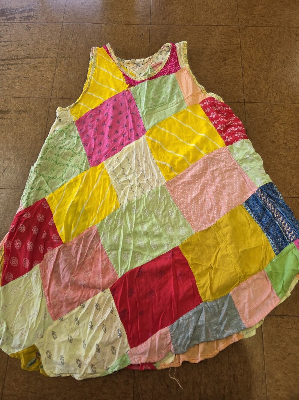 Ashley Taylor Multicolor Patchwork Asymmetrical Dress